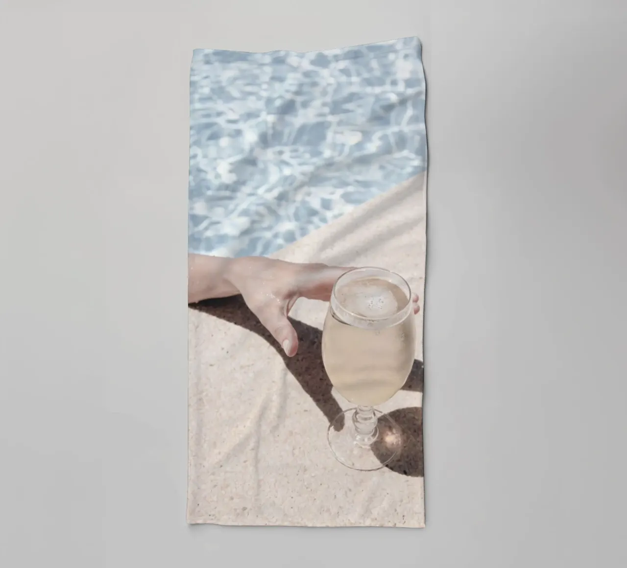 Elegant summer moment by the pool - Stylish photo motif towel by Whole©
