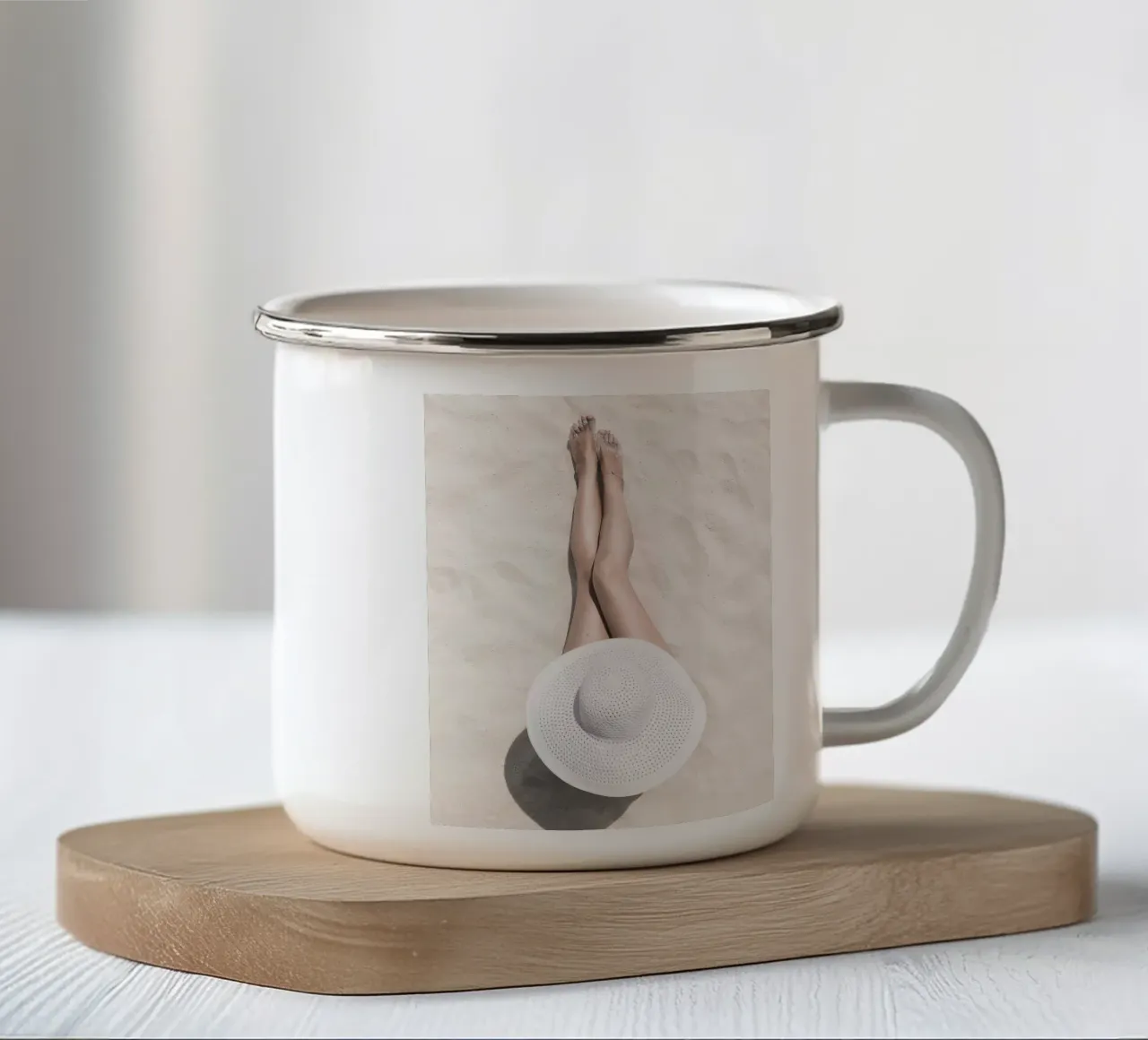 Estate in spiaggia - relax con stile tazza in smalto da Whole©
