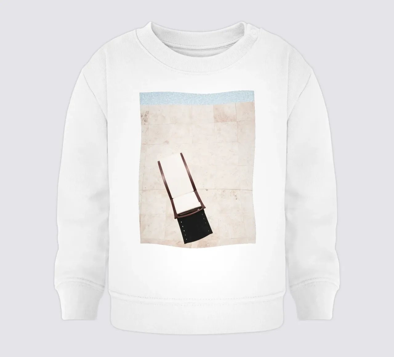 Minimalist pool relaxation - modern summer design baby sweatshirt by Whole©