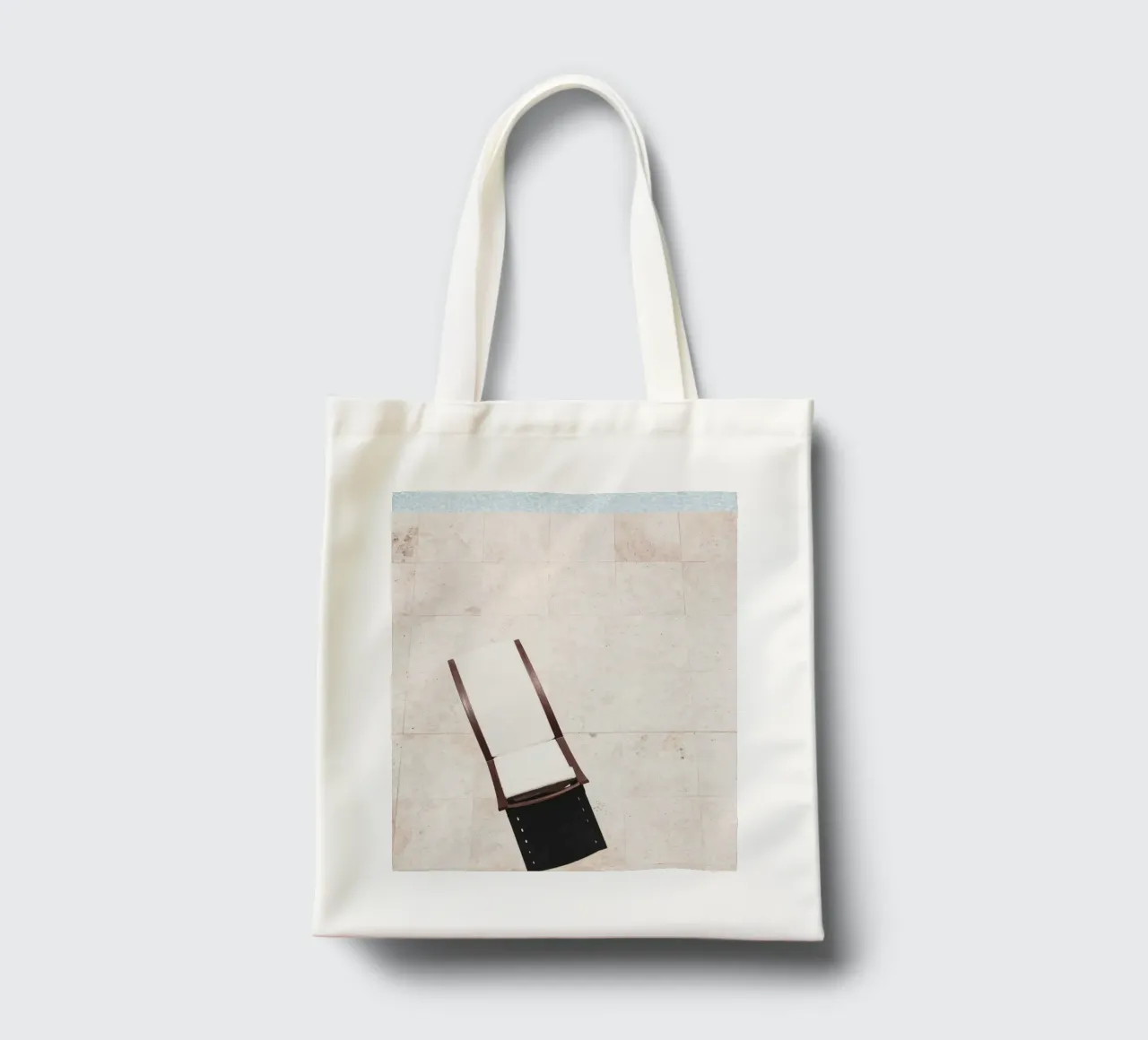Minimalist pool relaxation - modern summer design tote bag by Whole©