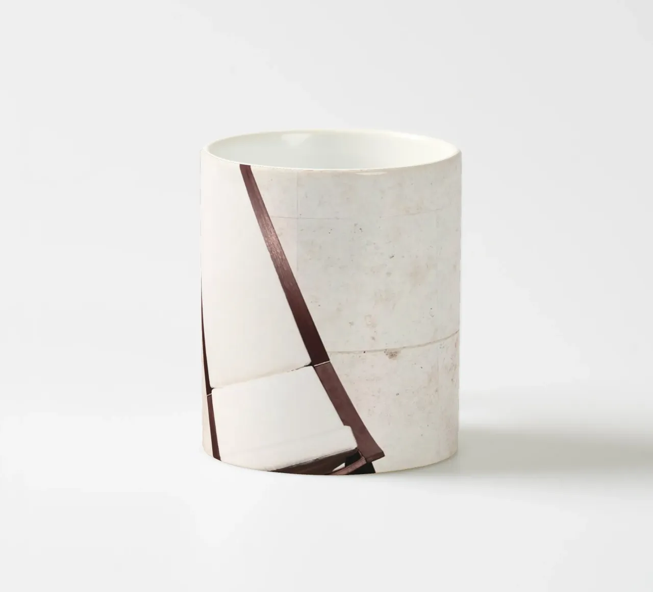 Minimalist pool relaxation - modern summer design ceramic mug by Whole©