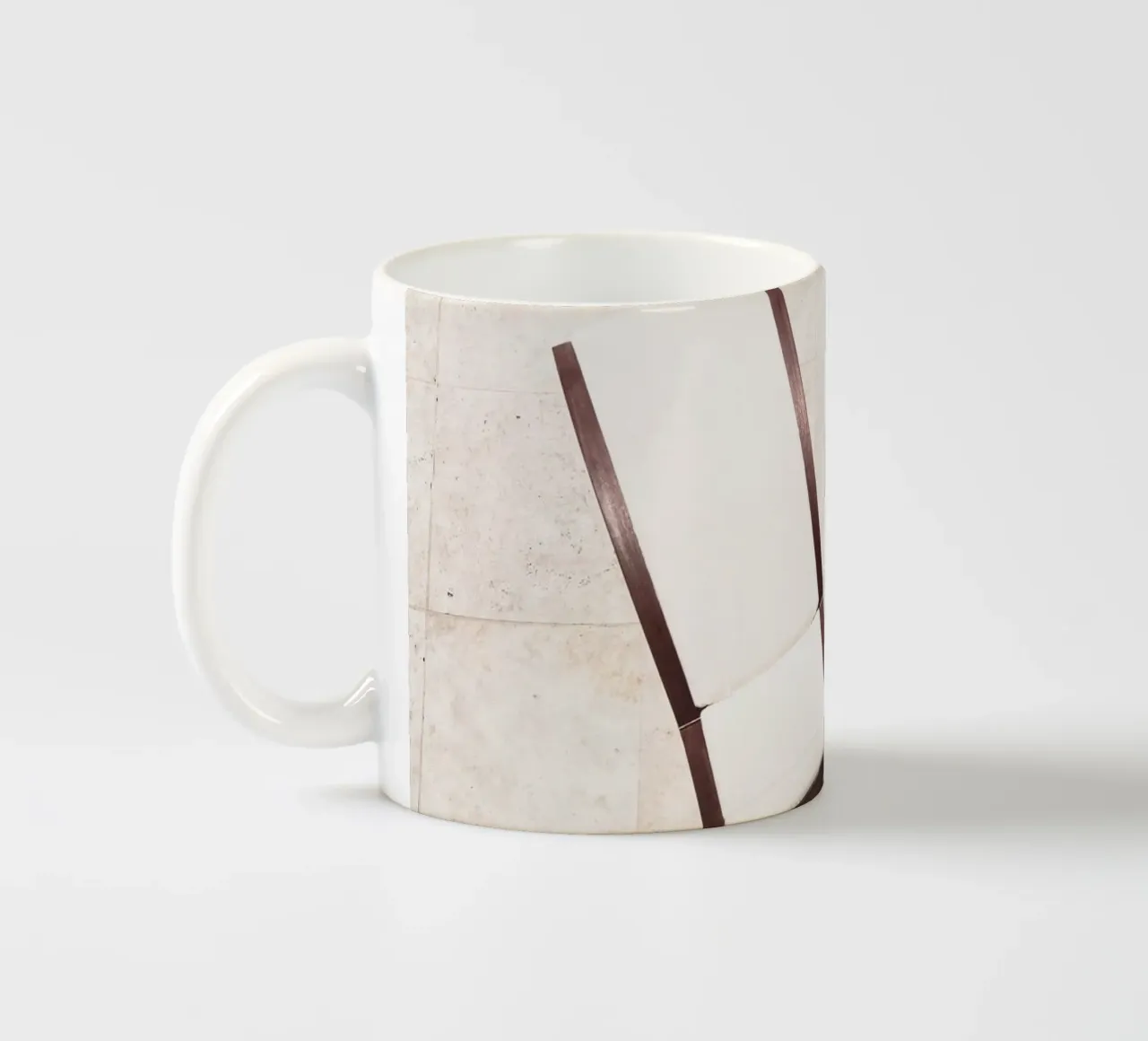 Minimalist pool relaxation - modern summer design ceramic mug by Whole©