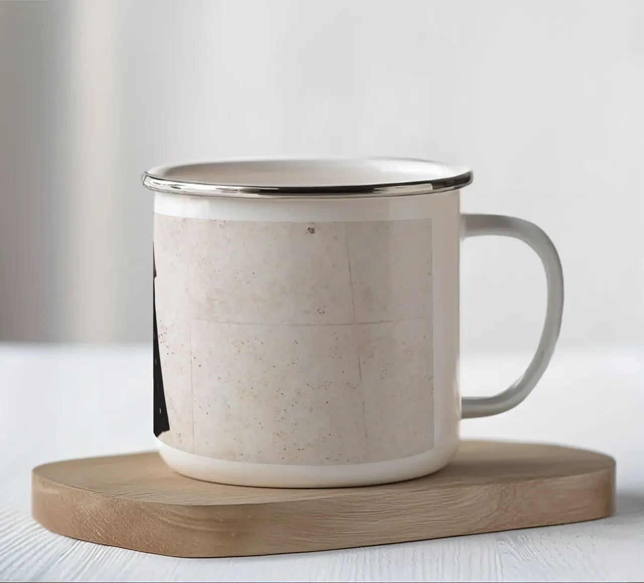 Minimalist pool relaxation - modern summer design enamel mug by Whole©