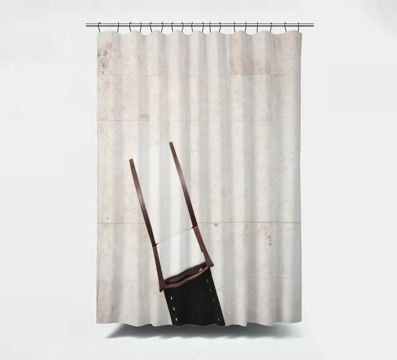 Minimalist pool relaxation - modern summer design shower curtain by Whole©