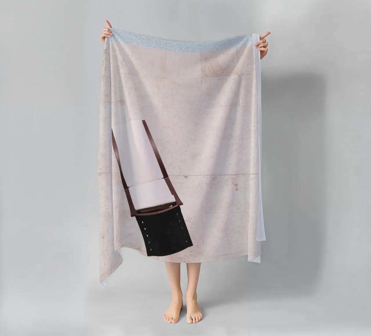 Minimalist pool relaxation - modern summer design beach towel by Whole©
