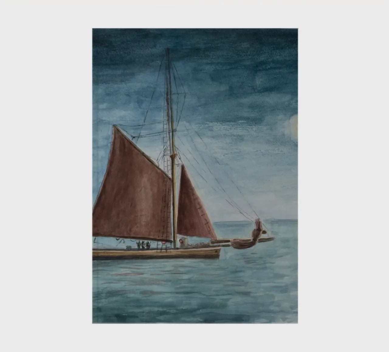 Zeesenboote on the sea notebook by Barbara Buderath Illustrationen
