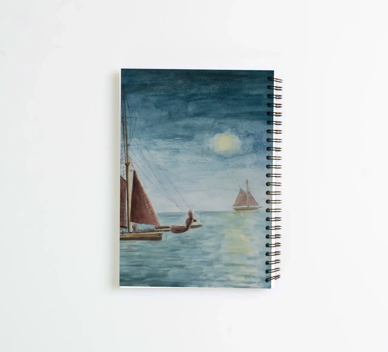 Zeesenboote on the sea spiral notebook by Barbara Buderath Illustrationen