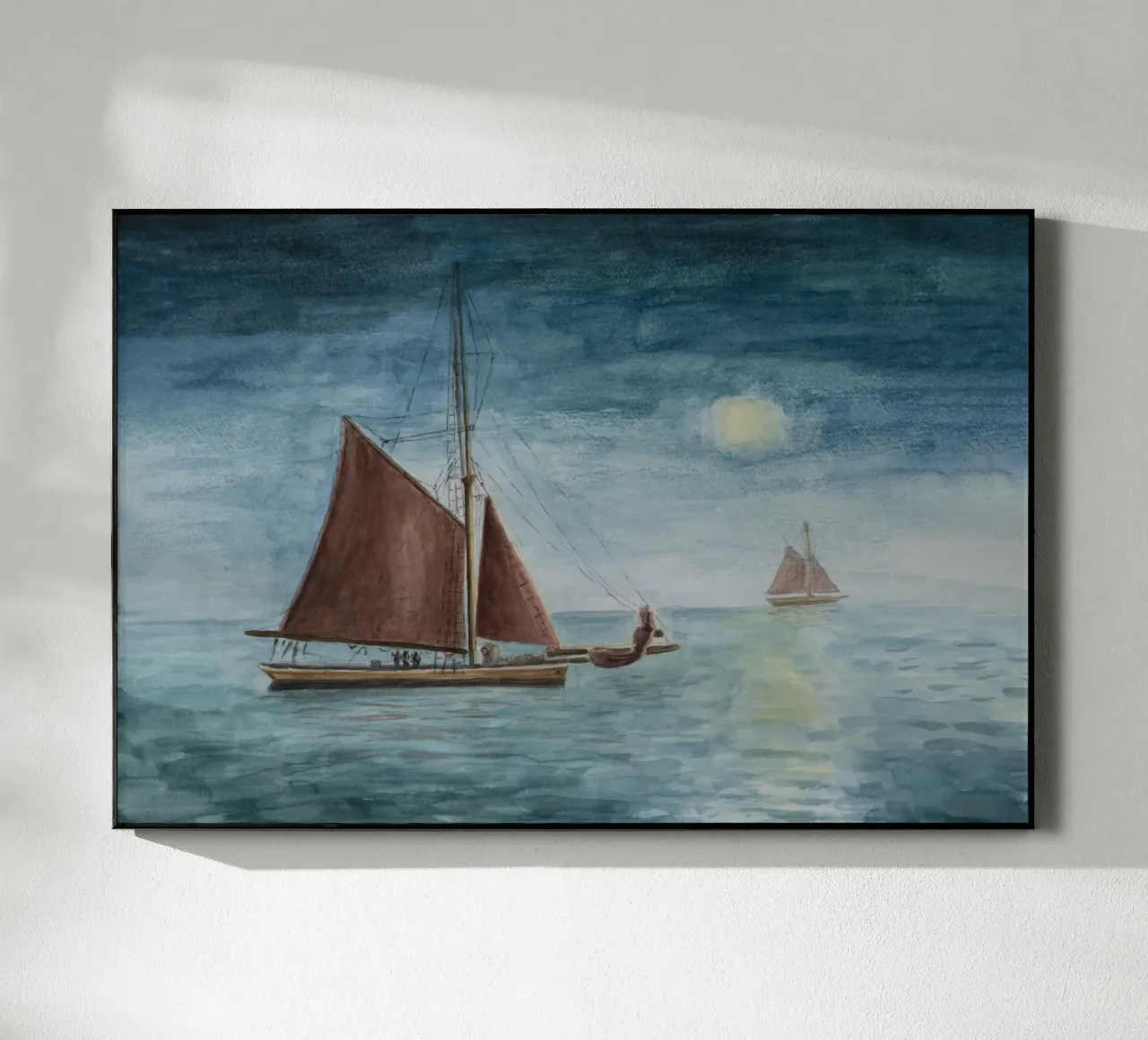 Zeesenboote sul mare plexiglass da Barbara Buderath Illustrationen