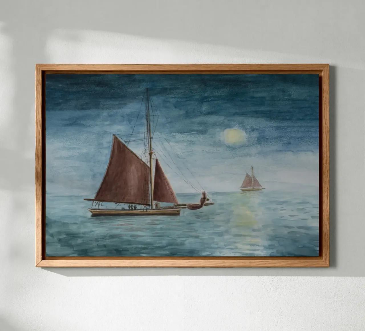 Zeesenboote on the sea canvas by Barbara Buderath Illustrationen