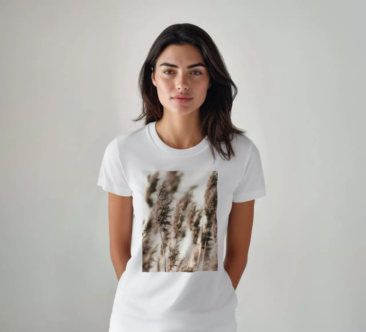 Erba di canna Natura Minimalista - Boho Wall Art Design t-shirt da Whole©