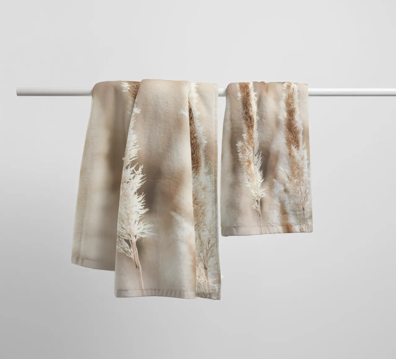 Delicate reed grass - nature minimalist boho wall art towel by Whole©