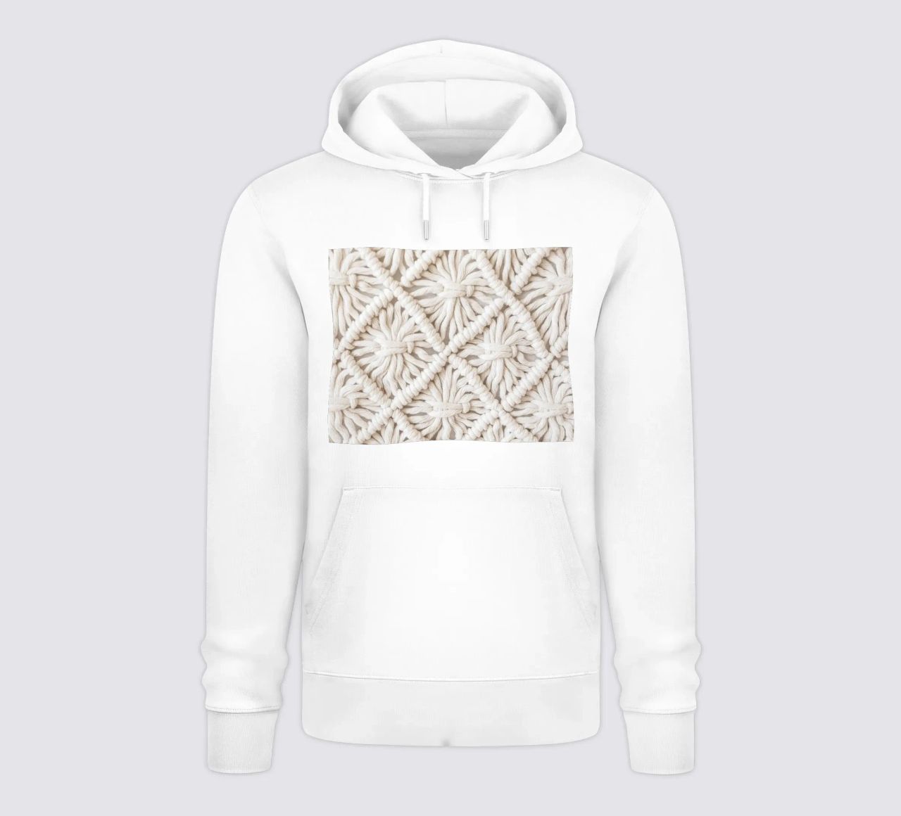 Motivo macramè boho - Design tessile alla moda felpa con cappuccio da Whole©