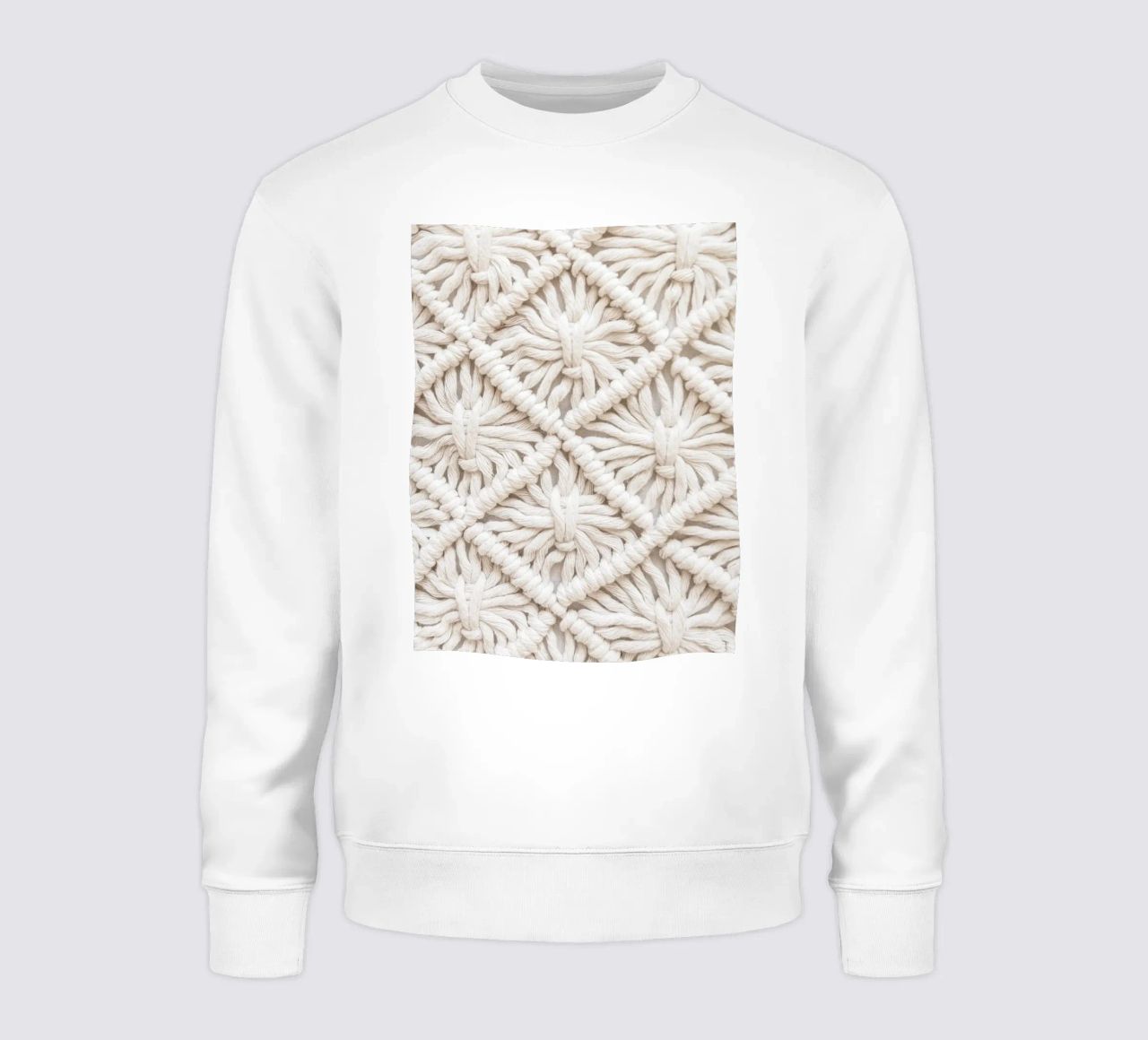 Motivo macramè boho - Design tessile alla moda felpa da Whole©