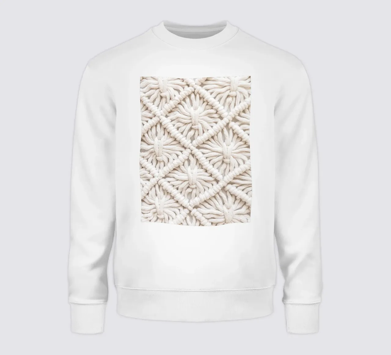 Motivo macramè boho - Design tessile alla moda felpa da Whole©