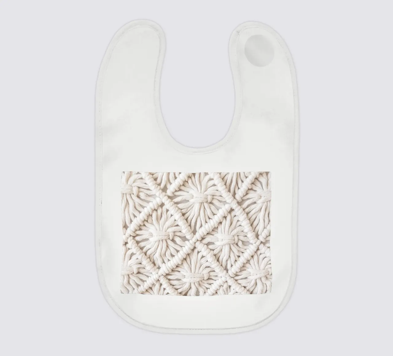 Motivo macramè boho - Design tessile alla moda bavaglino da Whole©