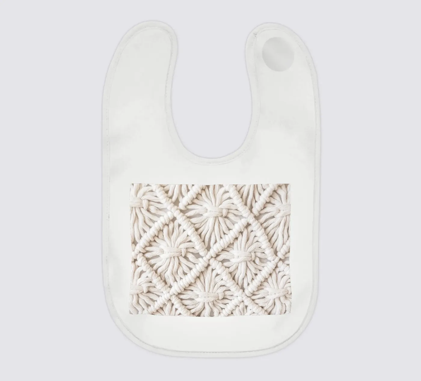 Motif boho macramé - design textile élégant bavoir de Whole©