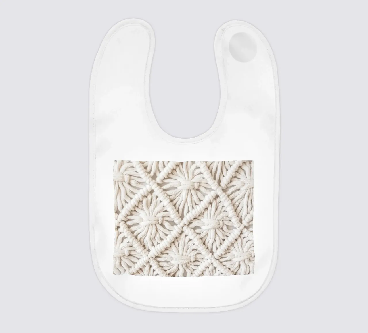 Motivo macramè boho - Design tessile alla moda bavaglino da Whole©