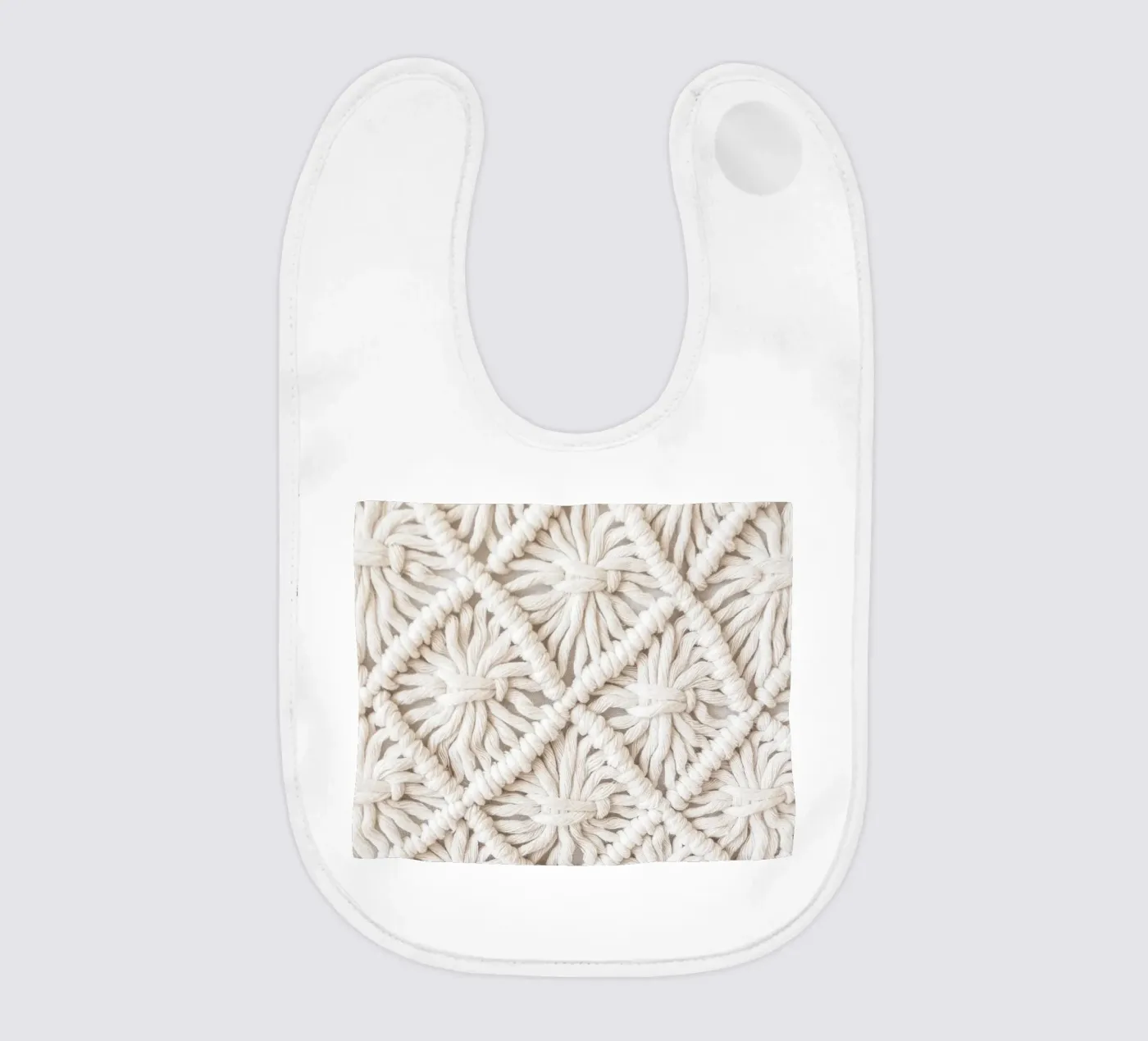 Motif boho macramé - design textile élégant bavoir de Whole©