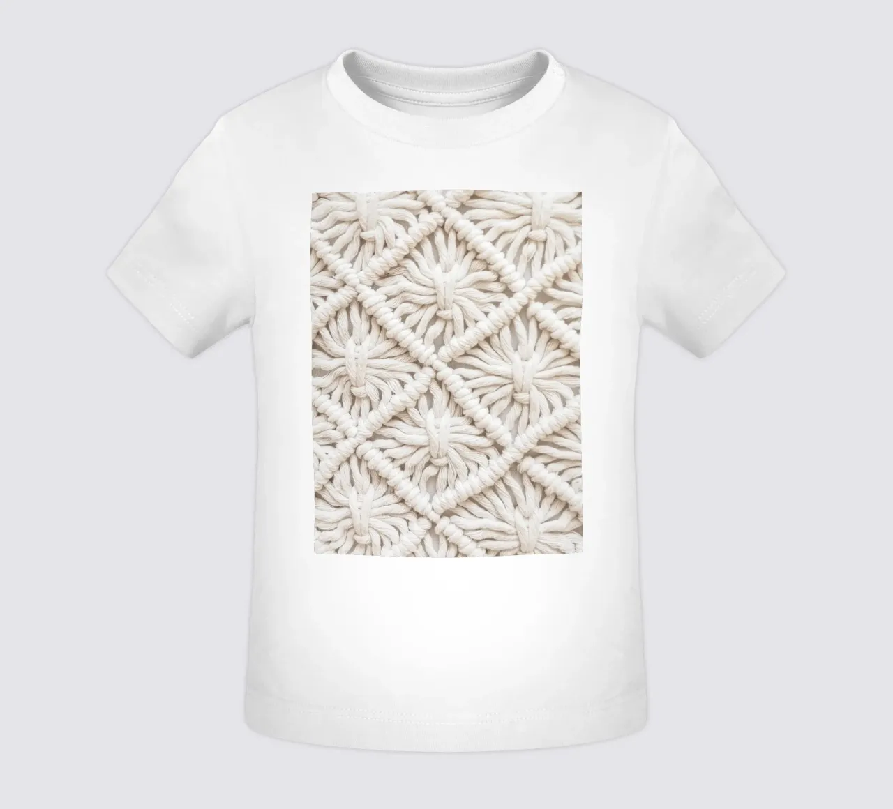 Motivo macramè boho - Design tessile alla moda maglietta neonato da Whole©