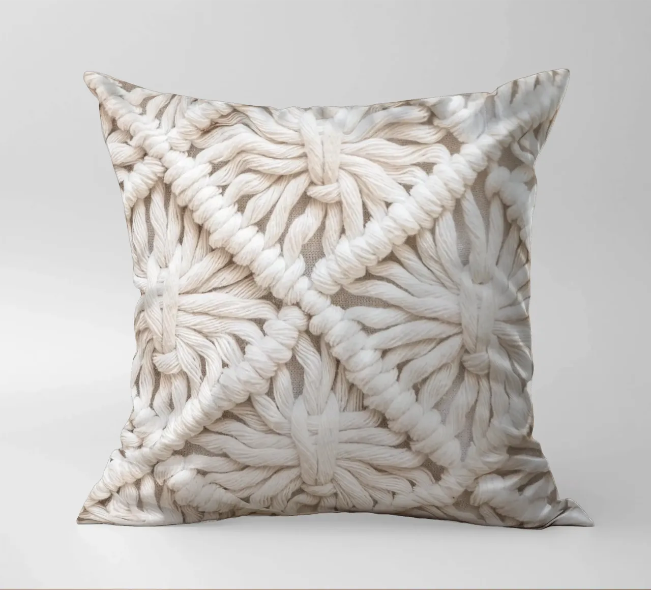Motivo macramè boho - Design tessile alla moda cuscino da Whole©