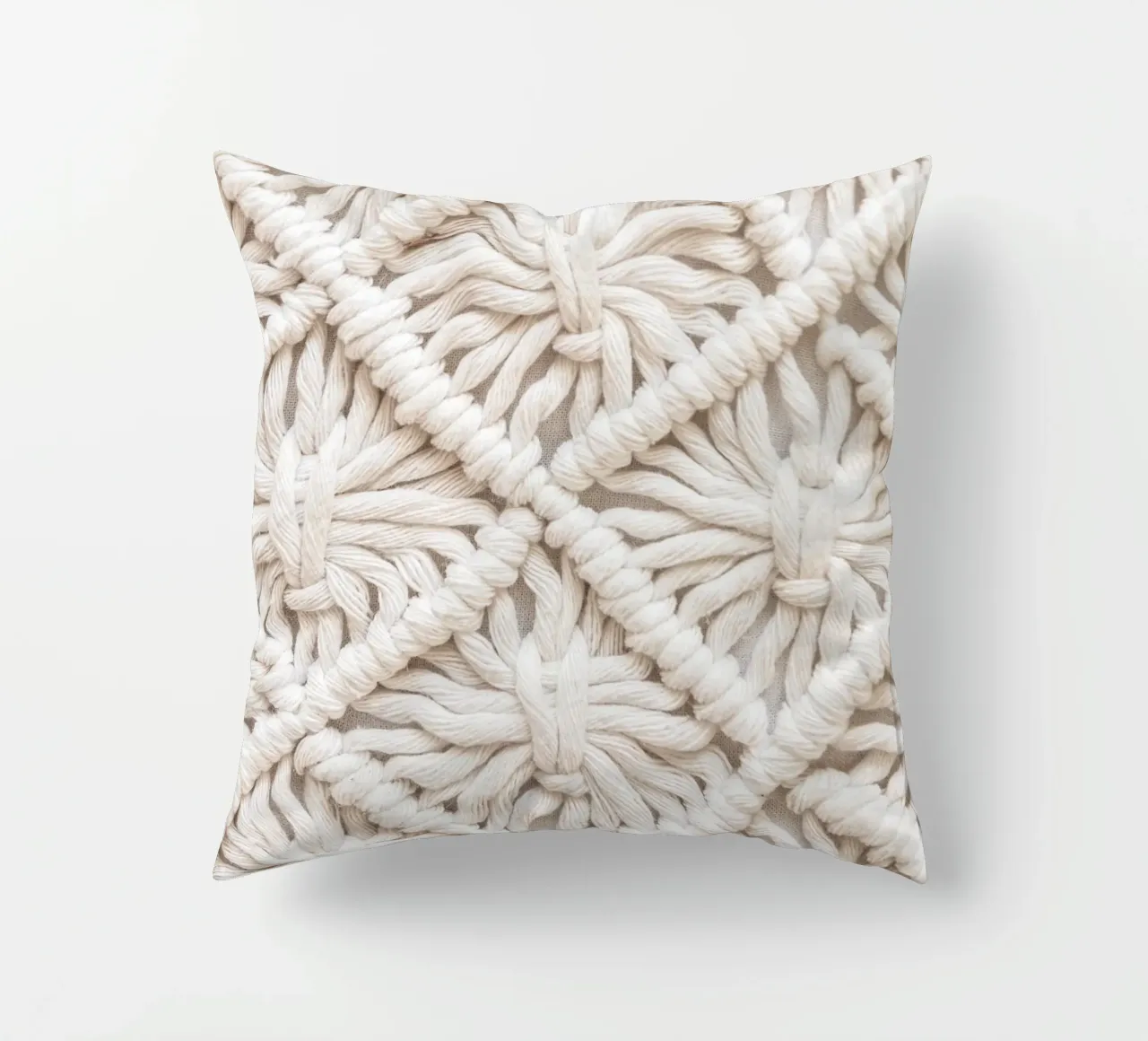 Motivo macramè boho - Design tessile alla moda cuscino da Whole©