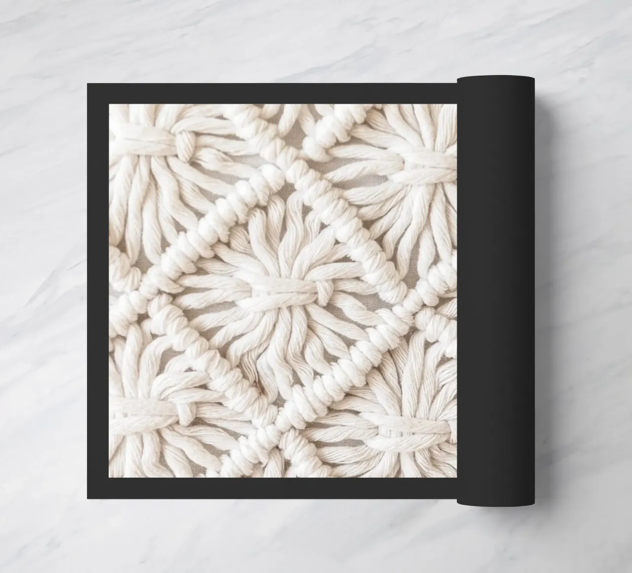 Boho macramé pattern - Stylish textile design doormat by Whole©