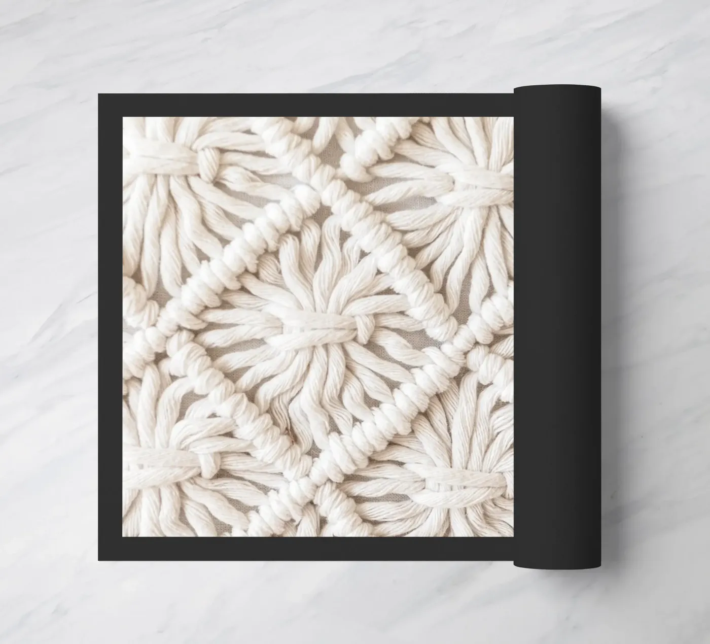 Boho macramé pattern - Stylish textile design doormat by Whole©