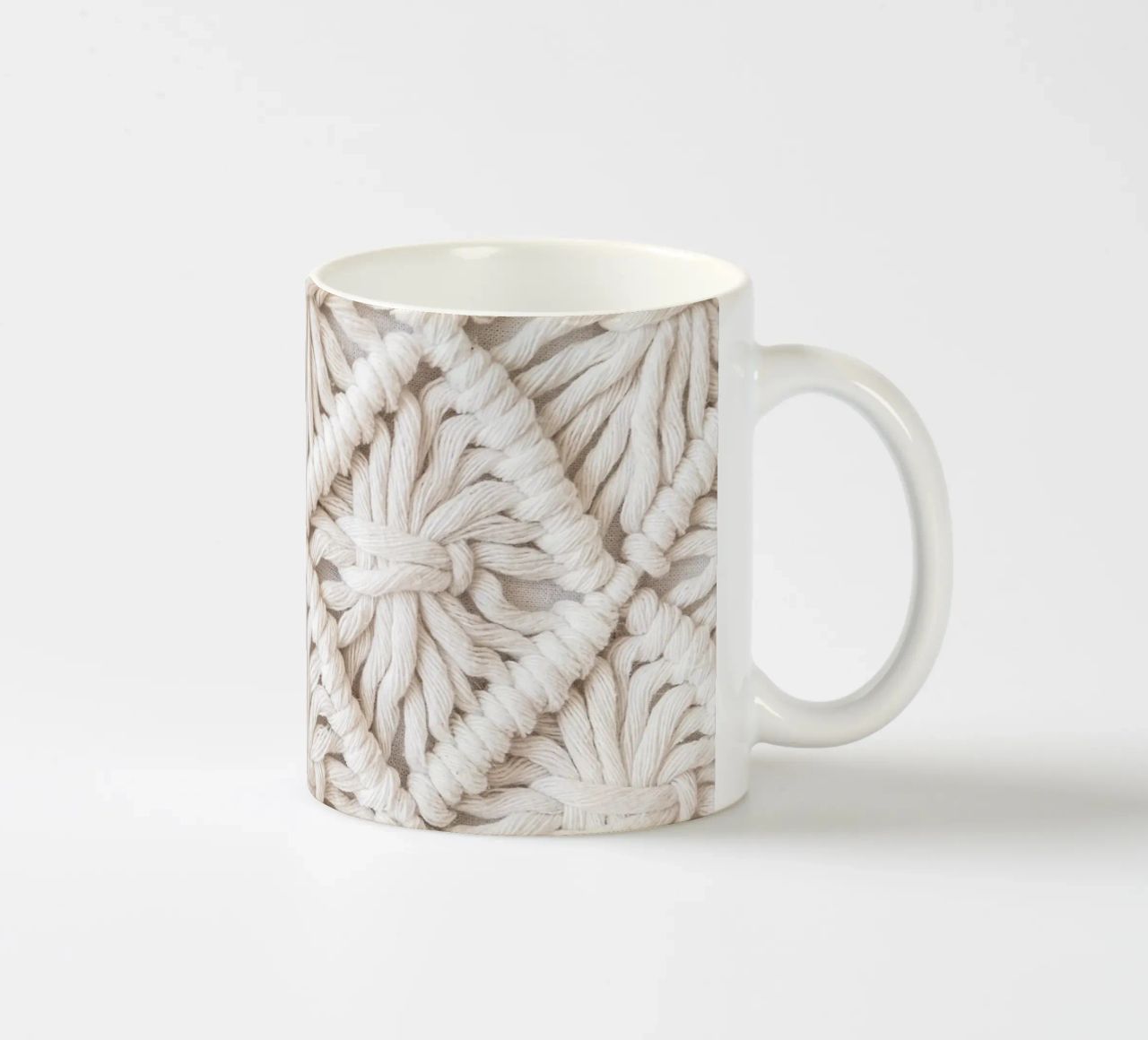Motivo macramè boho - Design tessile alla moda tazza in ceramica da Whole©