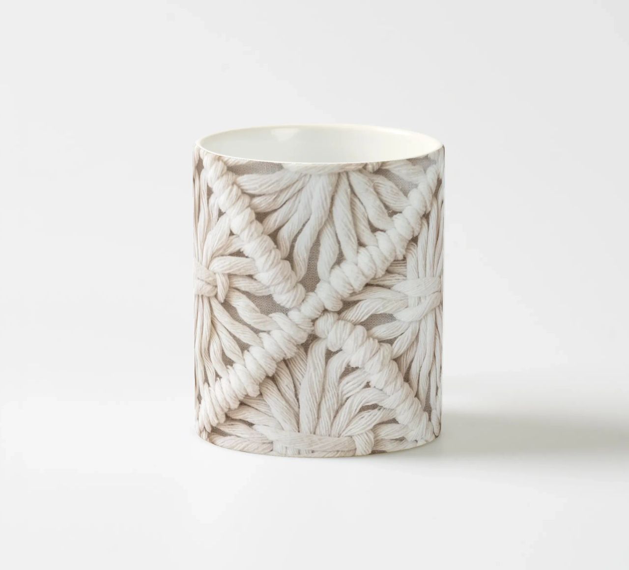 Motivo macramè boho - Design tessile alla moda tazza in ceramica da Whole©