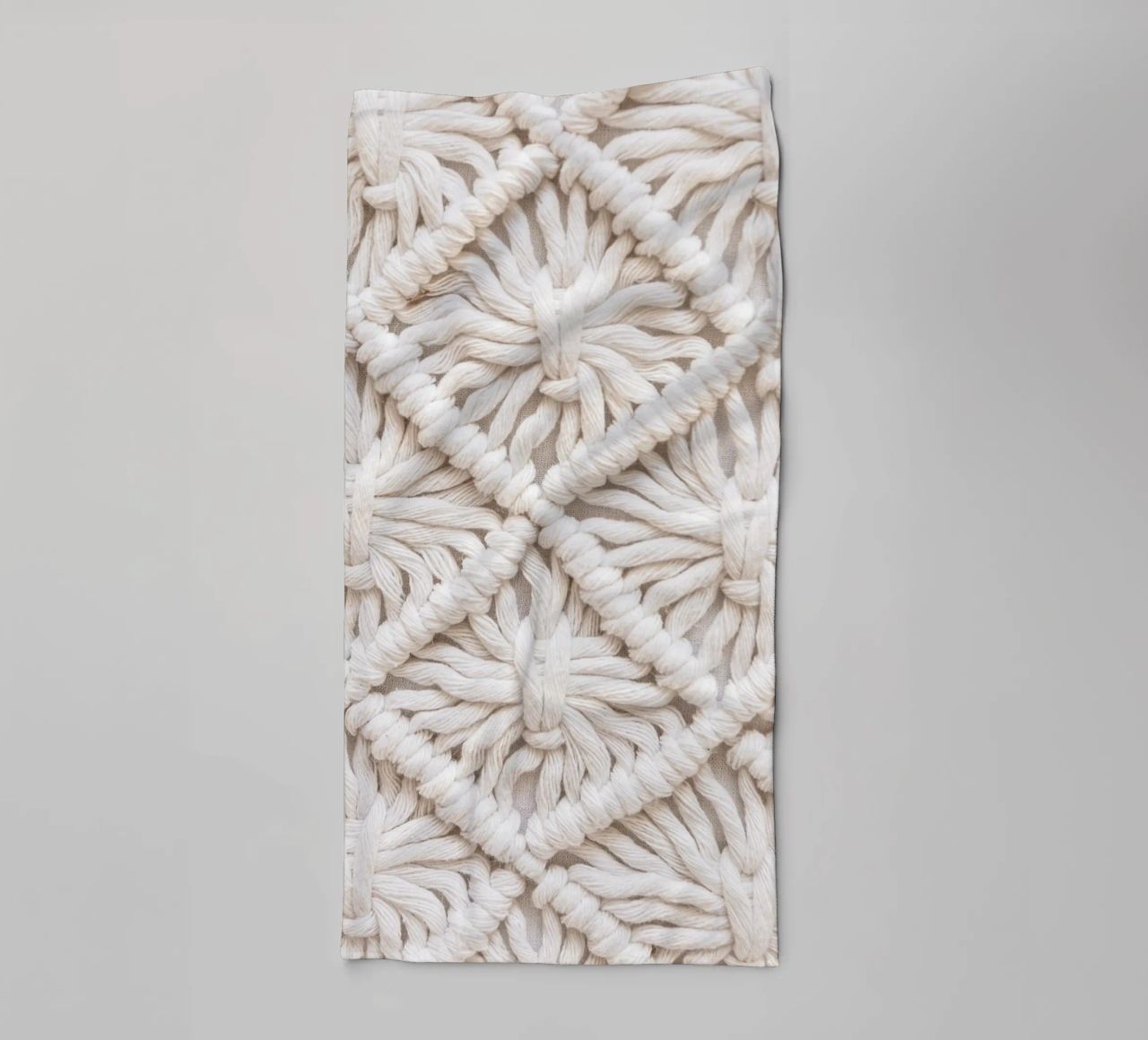 Boho macramé pattern - Stylish textile design towel by Whole©