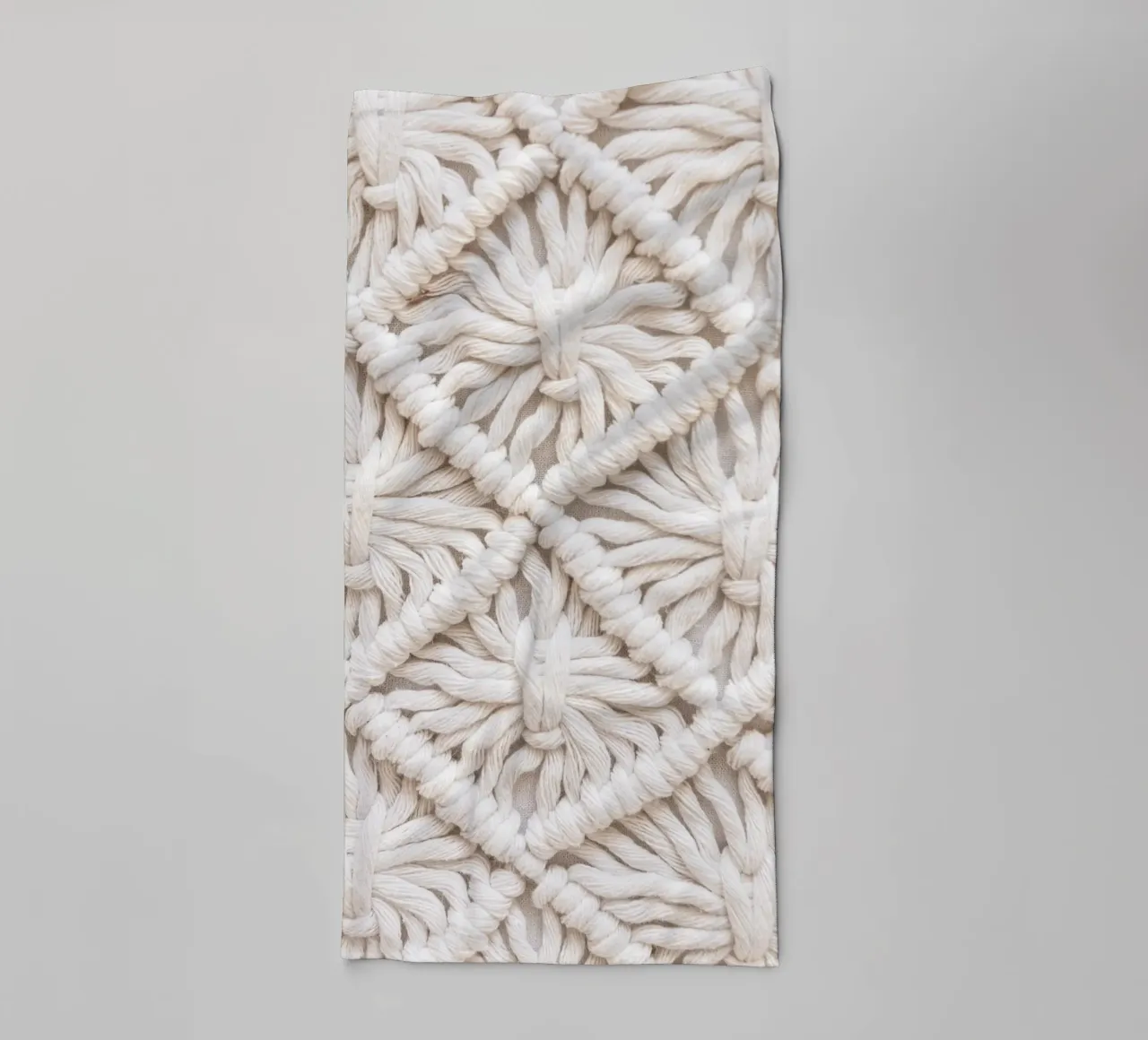 Boho macramé pattern - Stylish textile design towel by Whole©