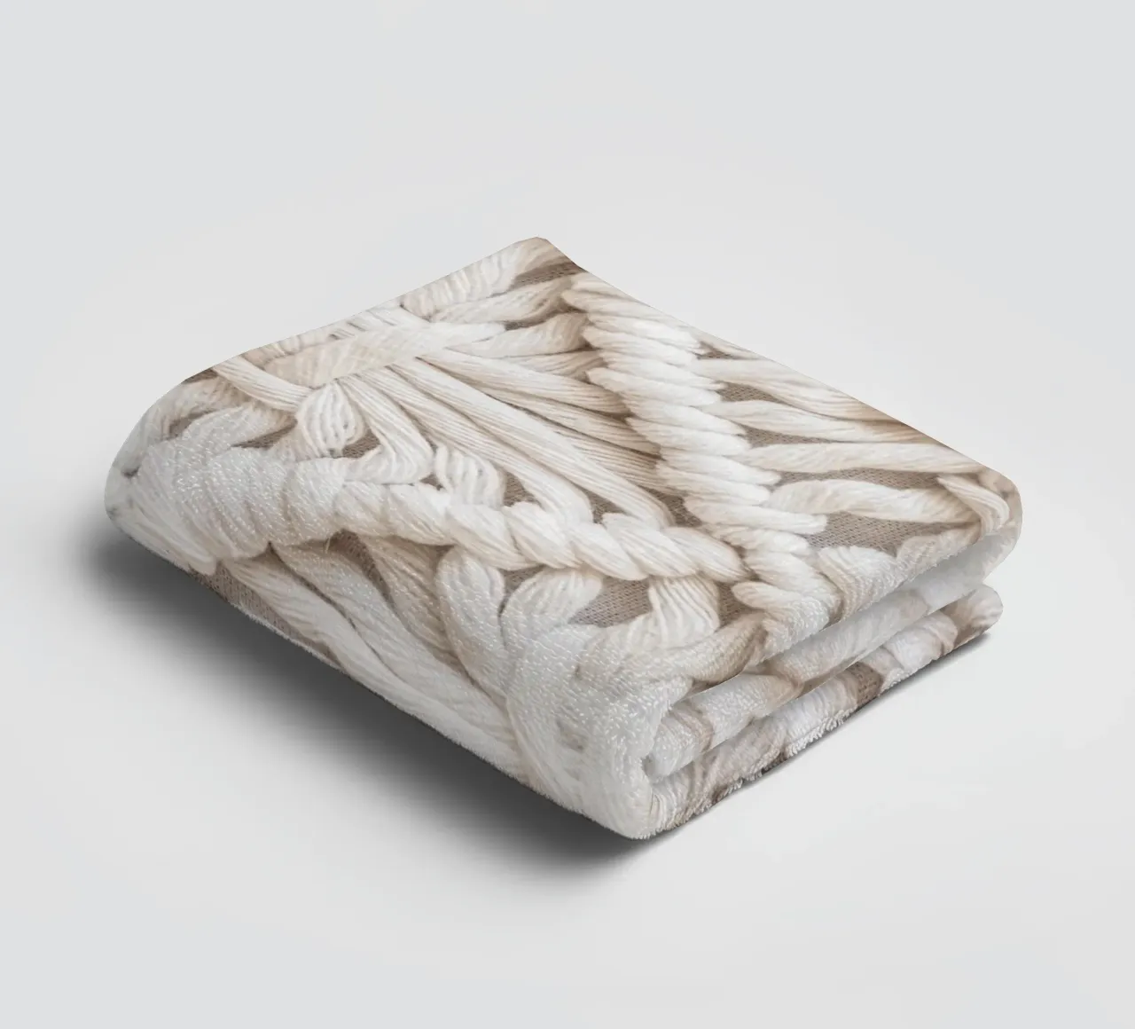 Boho macramé pattern - Stylish textile design towel by Whole©