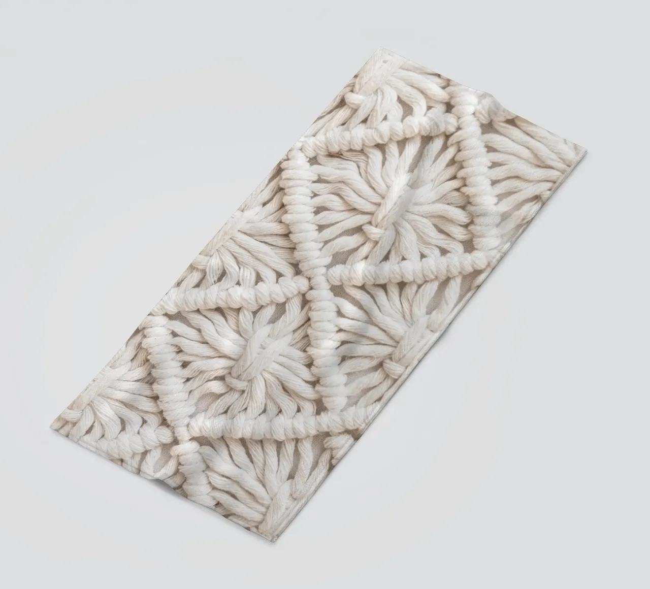 Motivo macramè boho - Design tessile alla moda telo mare da Whole©