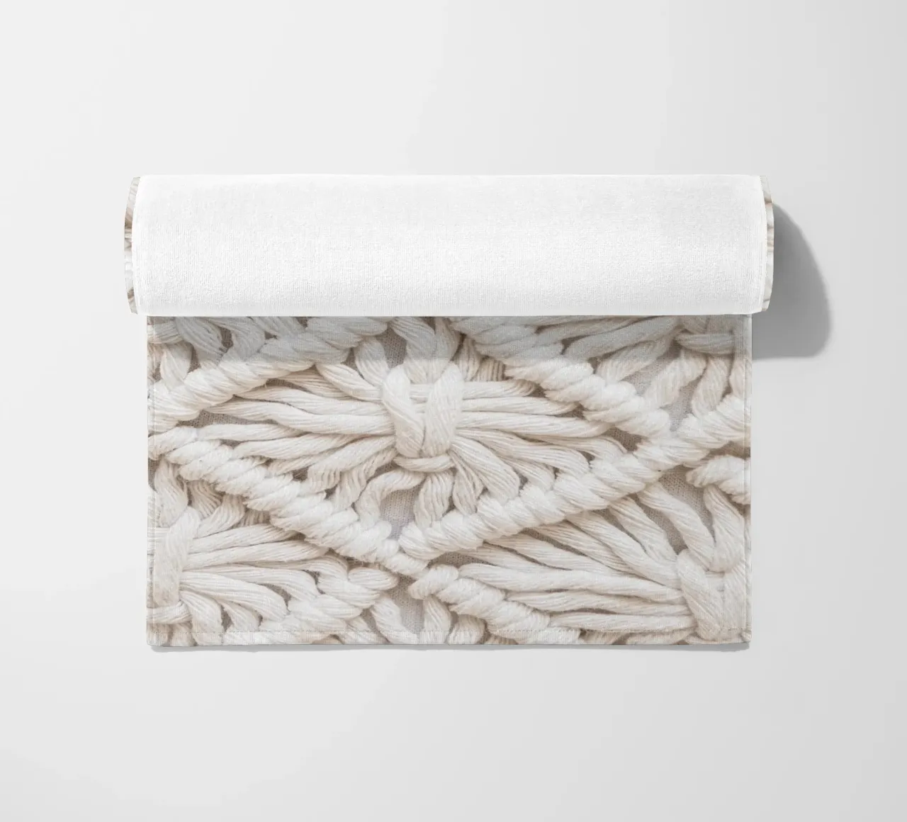 Boho macramé pattern - Stylish textile design beach towel by Whole©