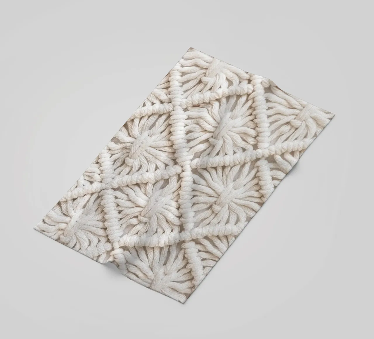 Motivo macramè boho - Design tessile alla moda telo mare da Whole©