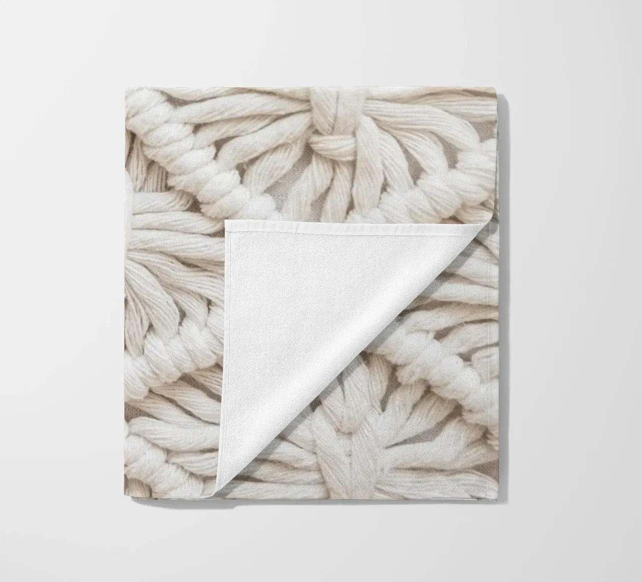 Motivo macramè boho - Design tessile alla moda telo mare da Whole©