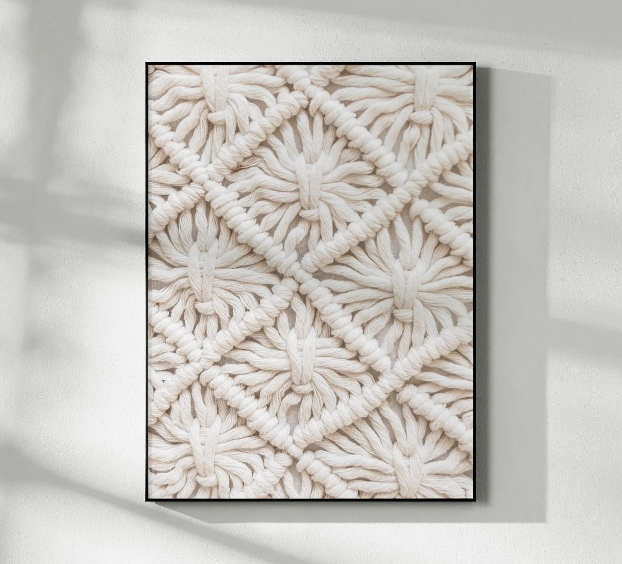 Macramé boho - Diseño textil con estilo metacrilato de Whole©