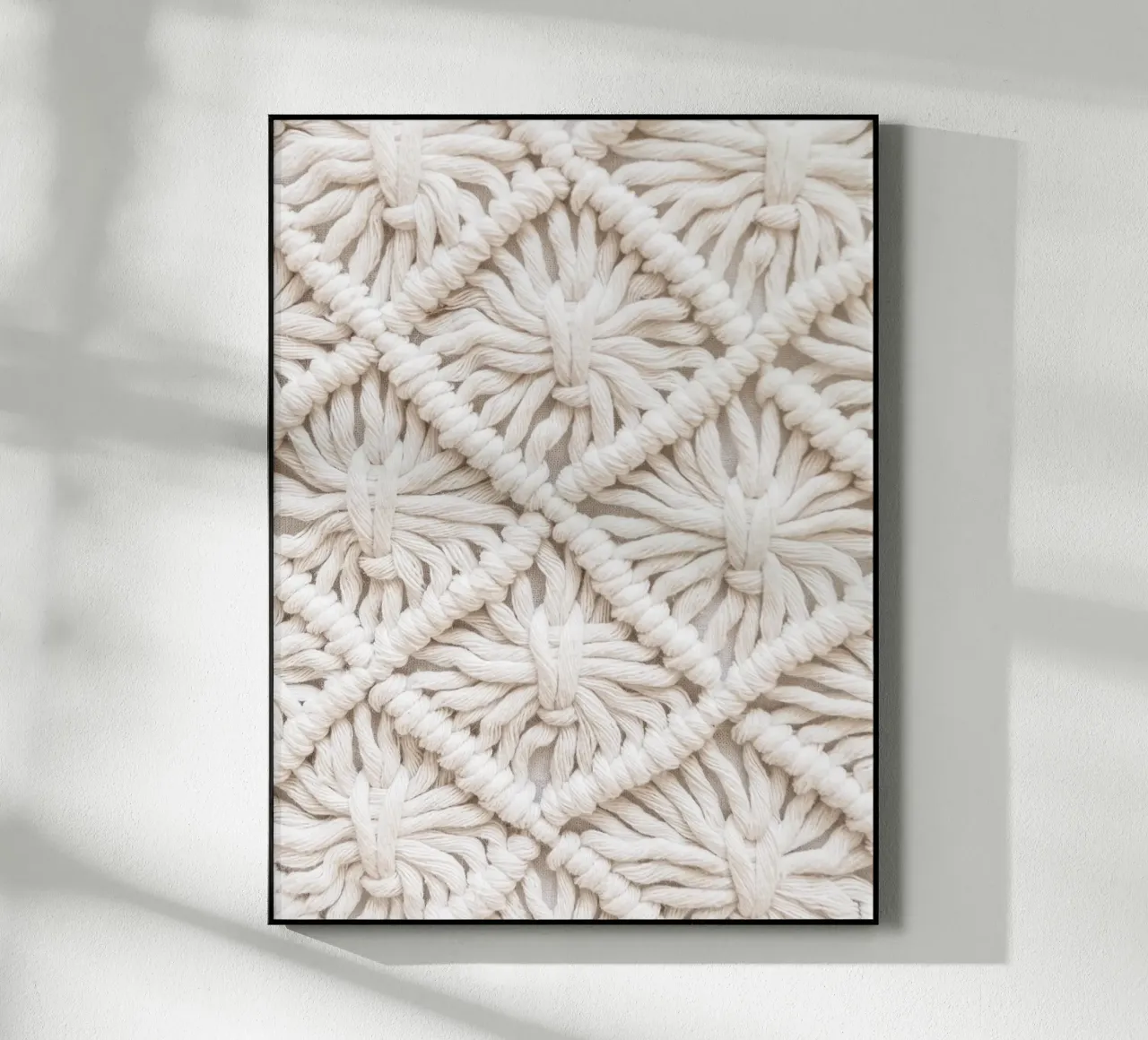 Boho Makramee Muster – Stilvolles Textildesign Acryl-Glas von Whole©