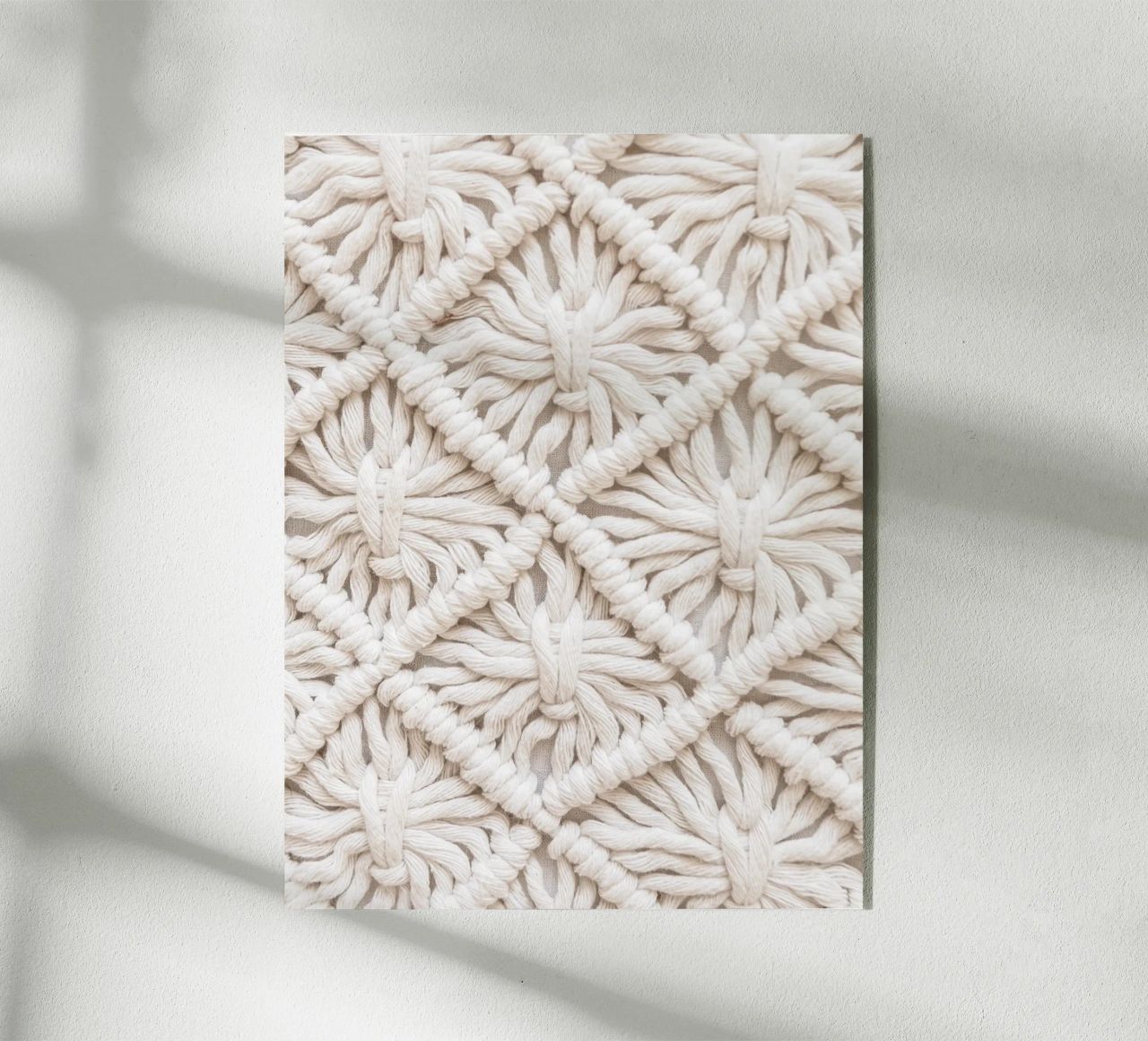 Macramé boho - Diseño textil con estilo metacrilato de Whole©