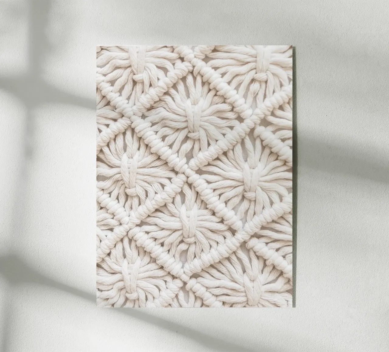 Boho Makramee Muster – Stilvolles Textildesign Acryl-Glas von Whole©