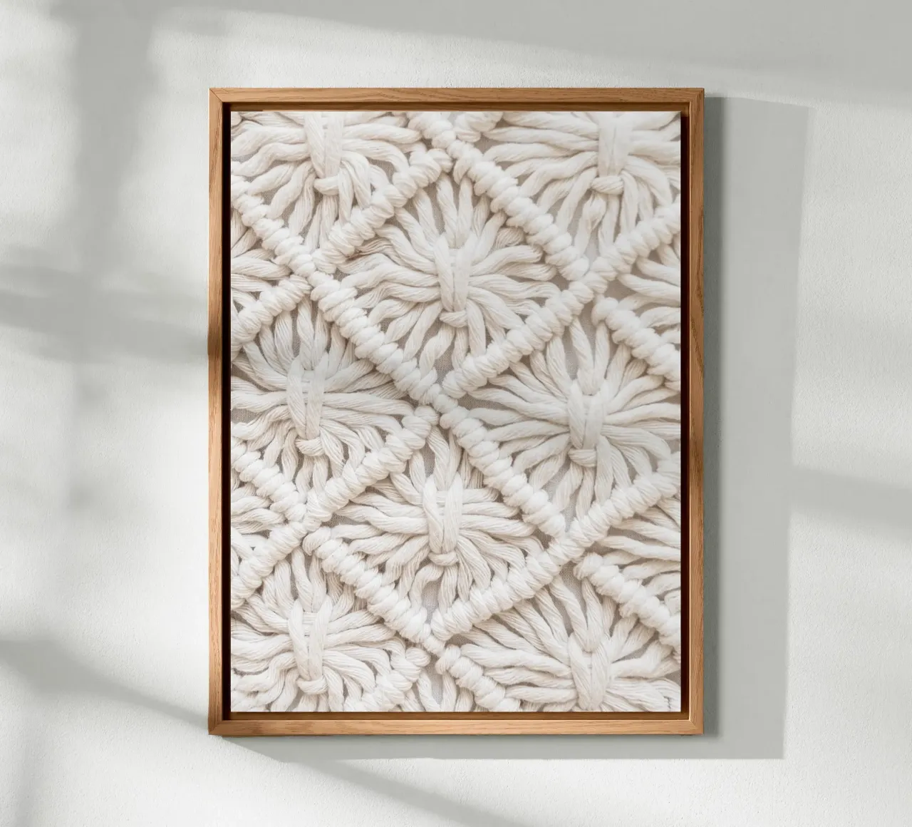 Motivo macramè boho - Design tessile alla moda alluminio dibond da Whole©