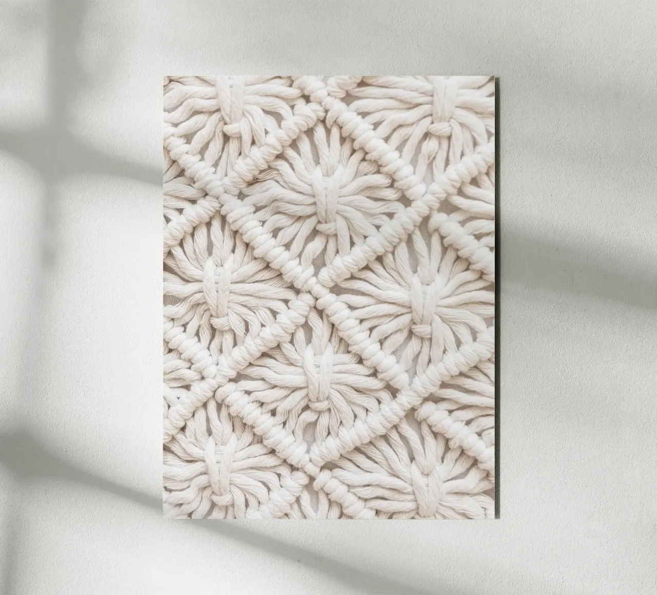 Motivo macramè boho - Design tessile alla moda alluminio dibond da Whole©