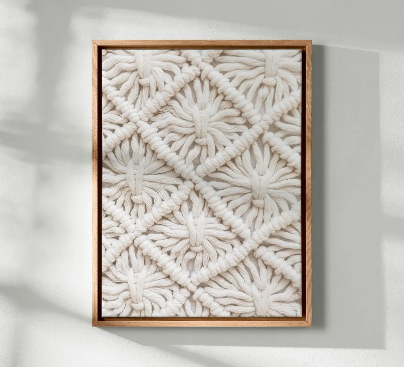Boho macramé pattern - Stylish textile design canvas by Whole©