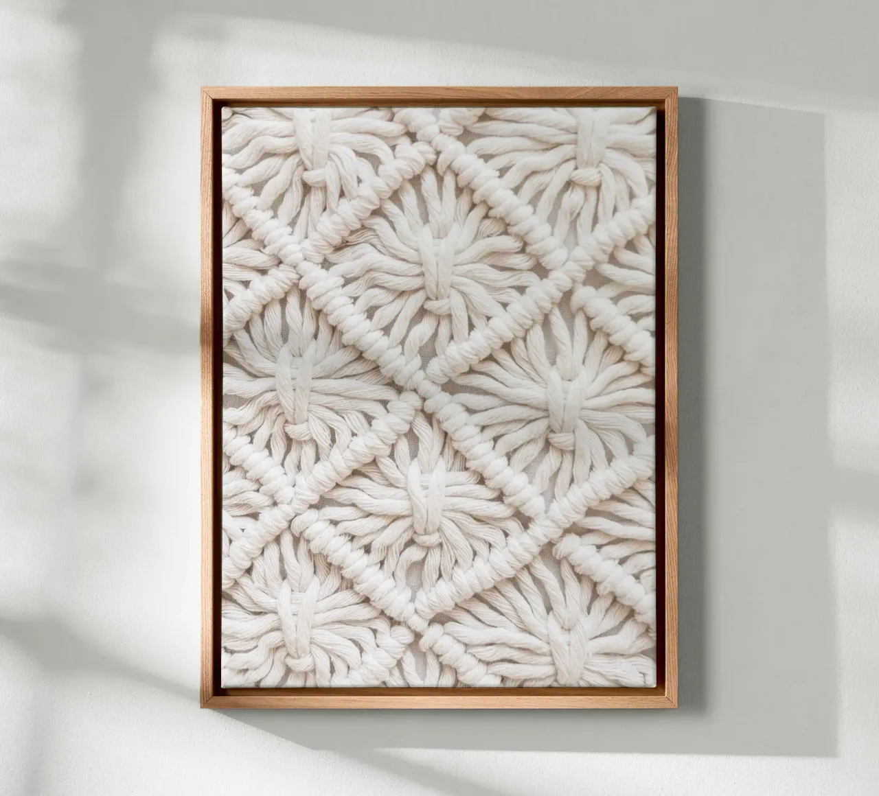 Boho macramé pattern - Stylish textile design canvas by Whole©