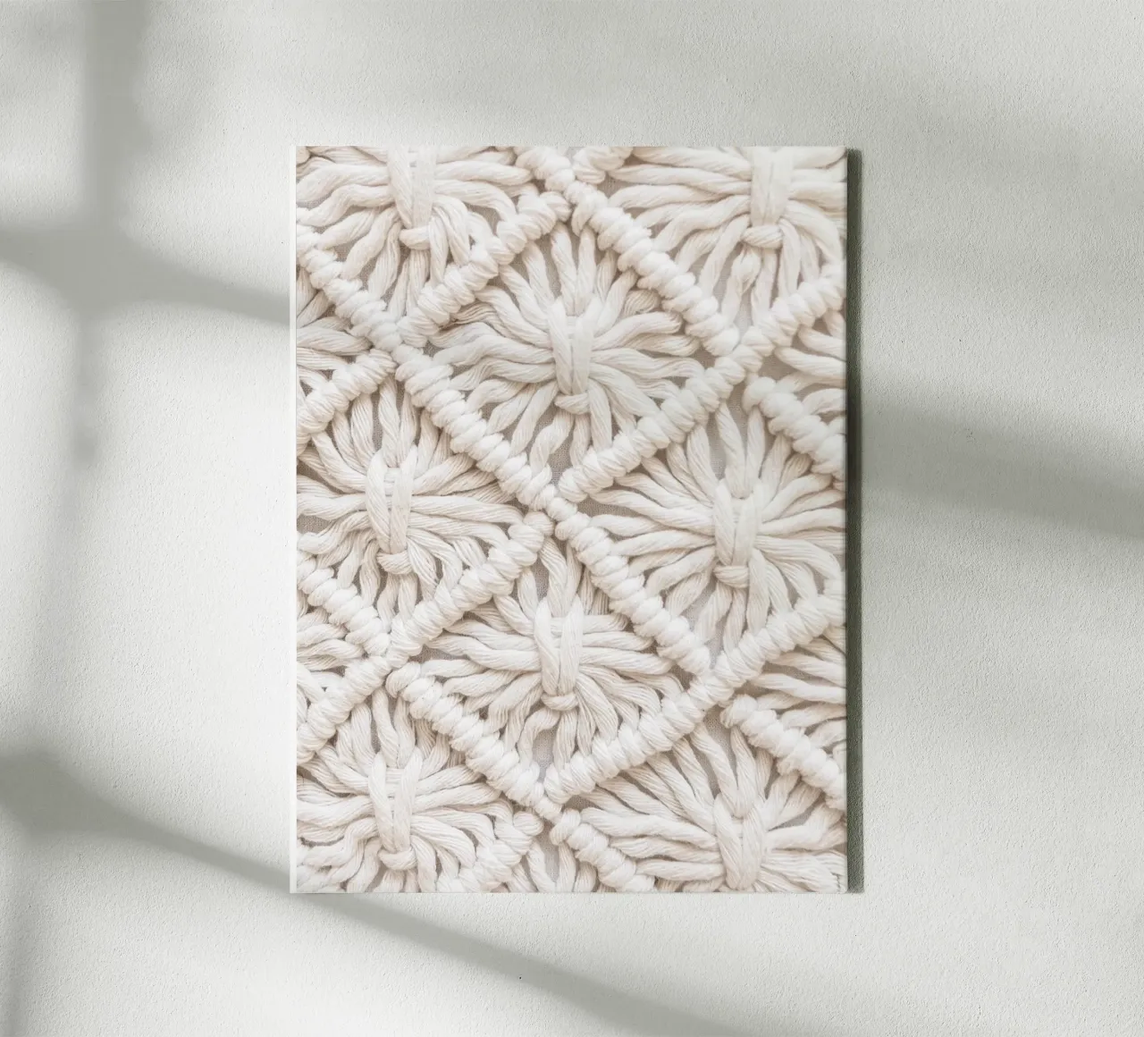 Boho macramé pattern - Stylish textile design canvas by Whole©