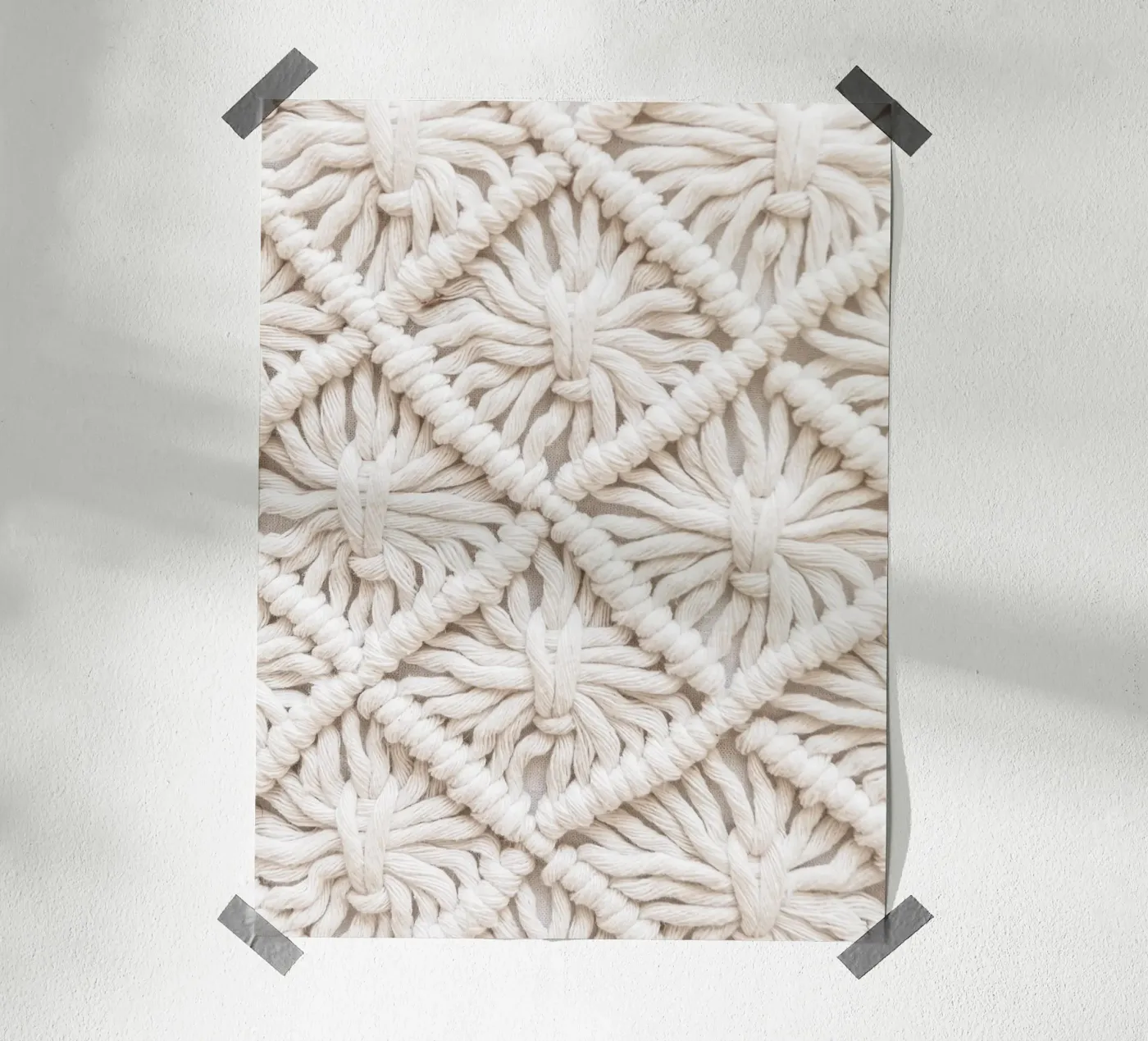 Motivo macramè boho - Design tessile alla moda poster da Whole©