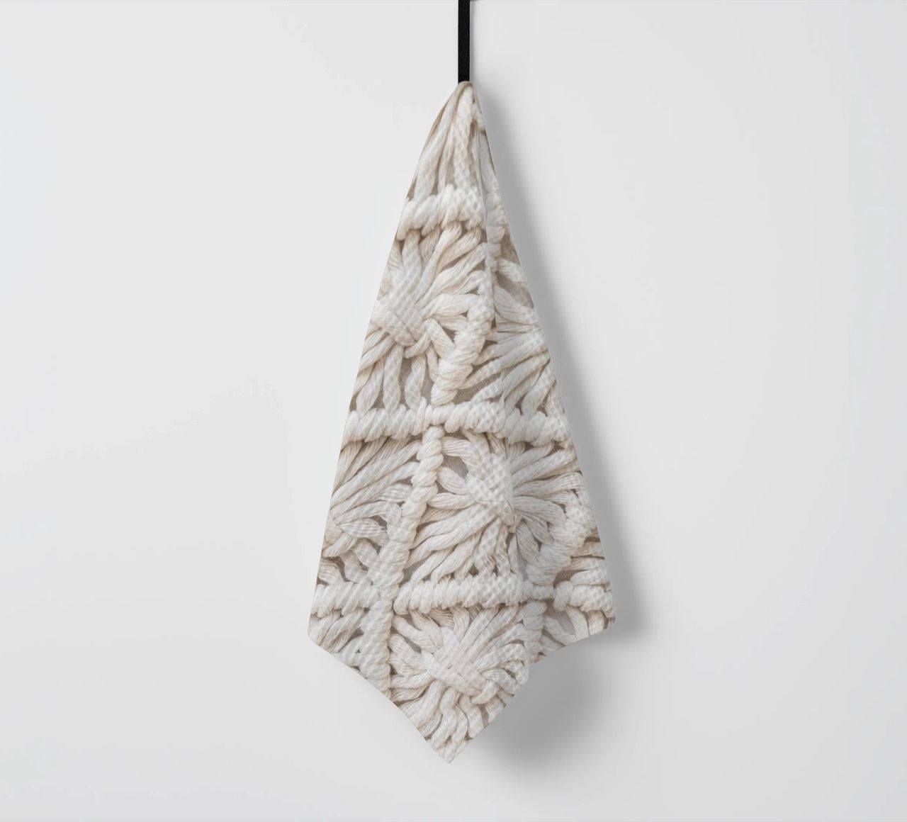 Motivo macramè boho - Design tessile alla moda canovaccio da cucina da Whole©