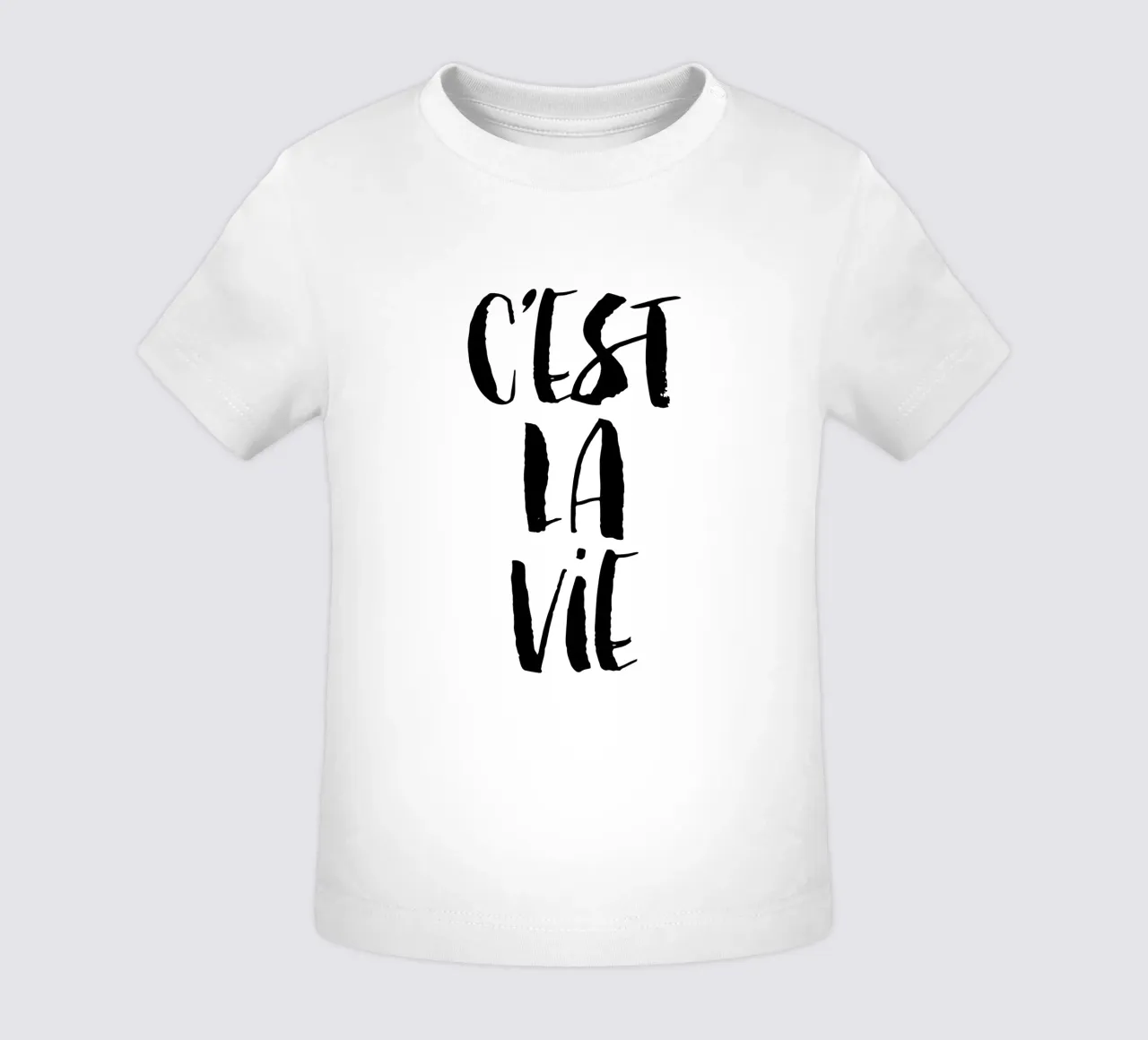 Cest La Vie in bianco e nero maglietta neonato da THE MOTIVATED TYPE