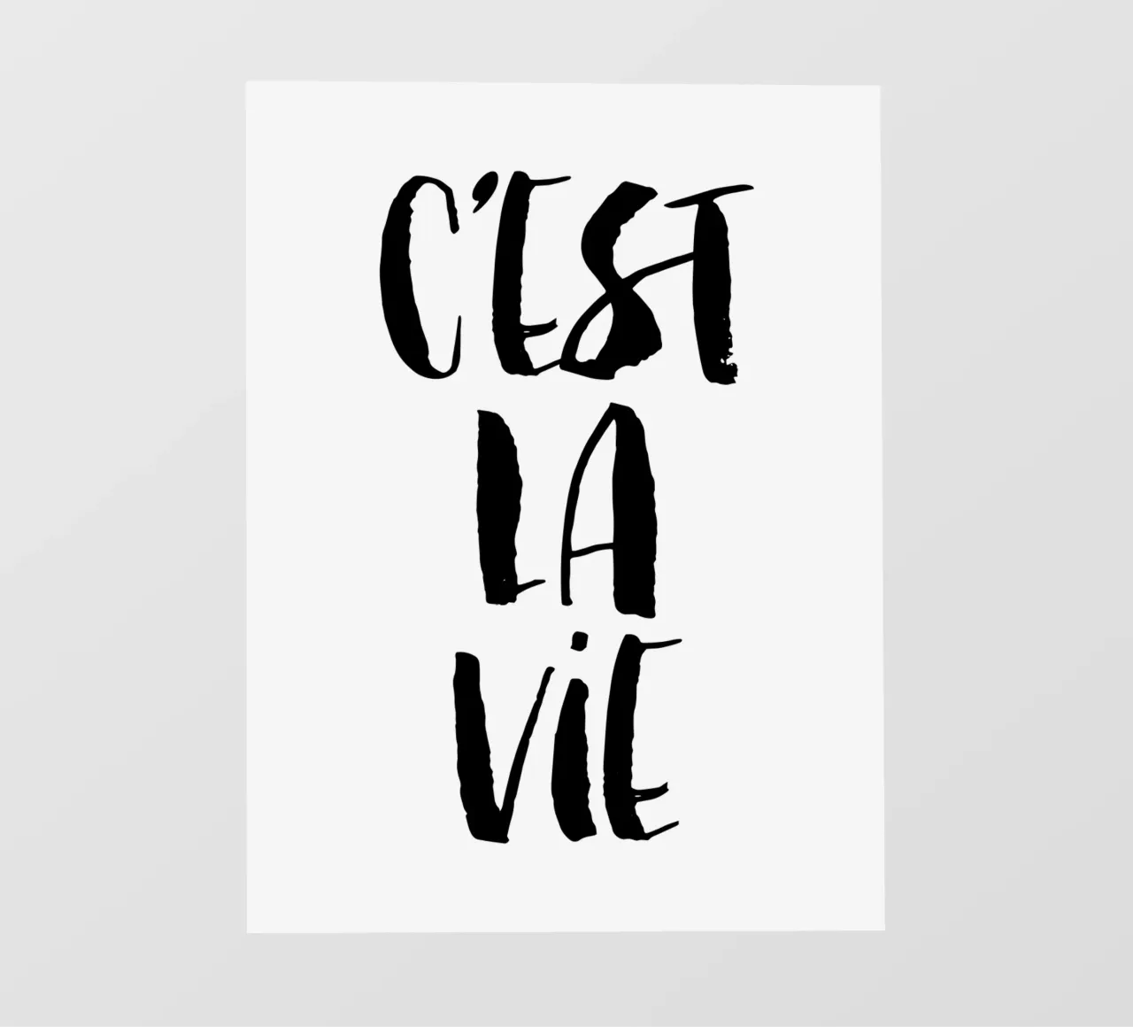 Cest La Vie in bianco e nero pellicola backlit da THE MOTIVATED TYPE