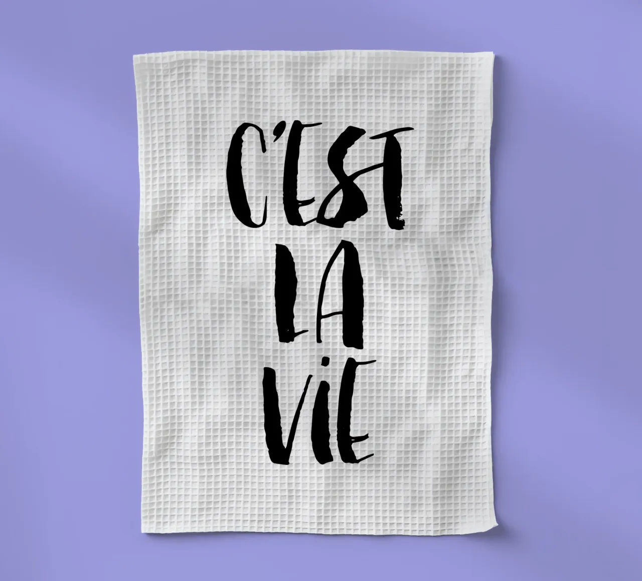 Cest La Vie in bianco e nero canovaccio da cucina da THE MOTIVATED TYPE